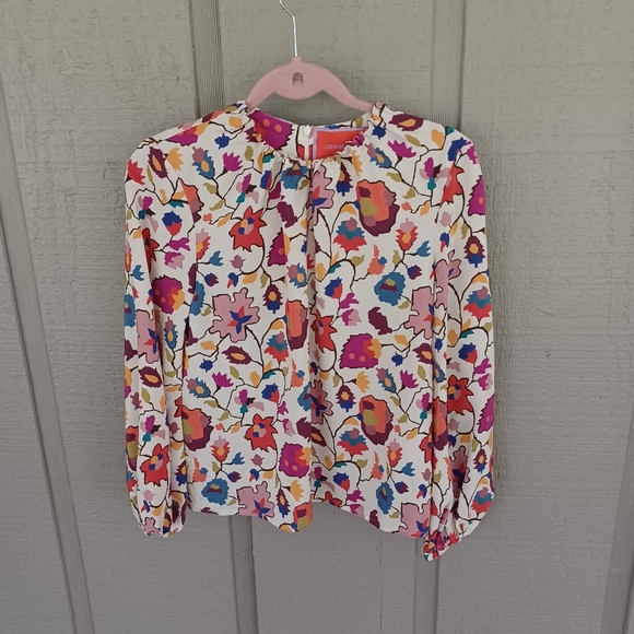 La DoubleJ Charming Floral Silk Top Size XS Women Floral Feminine In Maple - Picture 1 of 10